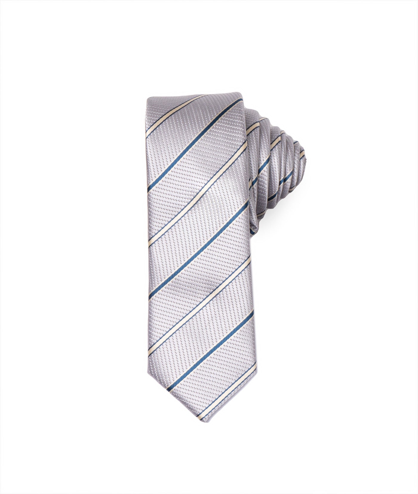 Corbata Gris Rayas Diagonales 3
