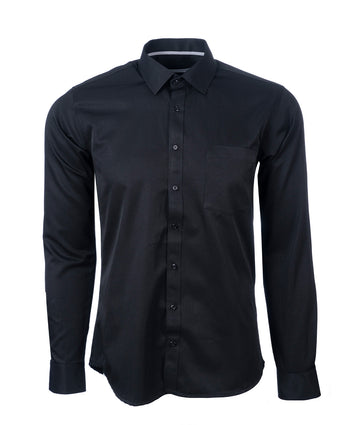 Camisa Formal Satín Negra