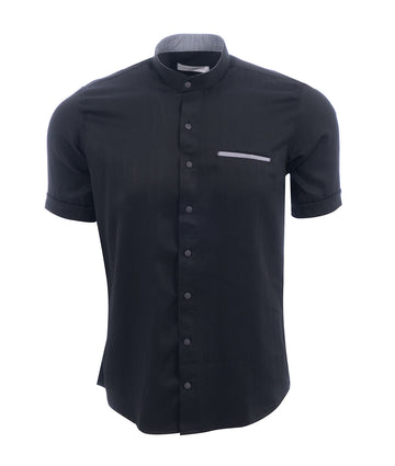 Camisa Manga Corta Solo Fondo Negra