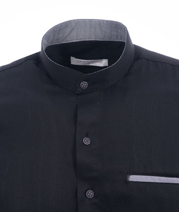 Camisa Manga Corta Solo Fondo Negra