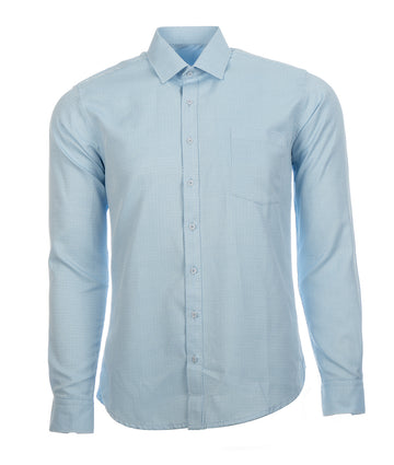 Camisa Formal Solo Fondo Rombos Azul Clara 2