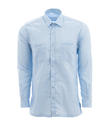 Camisa Guayabera Azul Claro